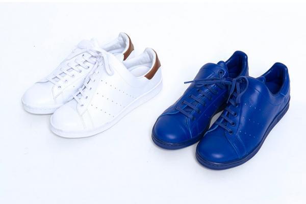 Y'sがアディダスとコラボ、「スタンスミス」のシューレースを斜めに編み上げアレンジ