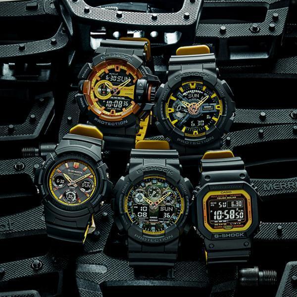 G-SHOCKの新作モデル、ブラック×イエローのツートンカラーを採用した全5型