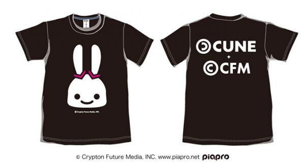 CUNE×初音ミク、ウサギとのシュールな世界を描くコラボ黒Tシャツ発売