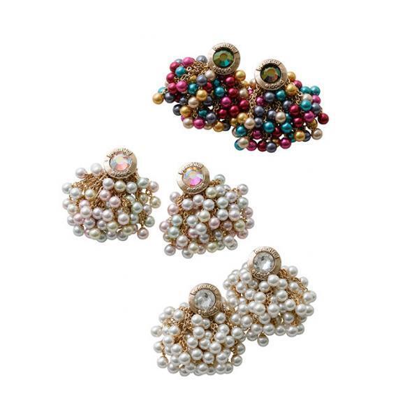 ビューティフルピープルの新作アクセサリー、カラーパールをあしらったボリューミーなブレスレットやピアス