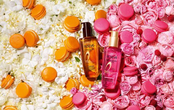 ロレアル パリ”マカロンの香り”の限定ヘアオイル、濃密オイルで潤いヘアに