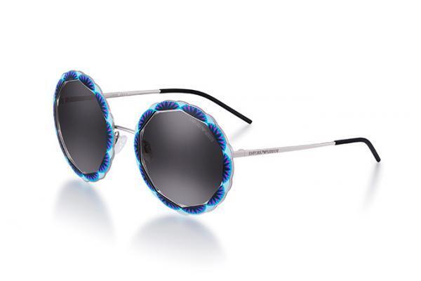 エンポリオ アルマーニの新作サングラス、オリエンタルカラーのフラワー柄をデザイン