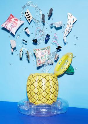 フランフラン、パイナップル型のビッグフロート(浮き輪)やドリンククーラー発売