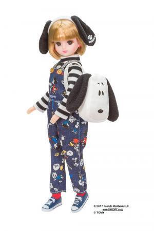 「スヌーピー リカちゃん」スヌーピーリュックを背負ったPEANUTSとの限定コラボドール