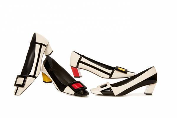 ロジェ ヴィヴィエ日本限定バックルシューズ「ベル ヴィヴィエ」 - モンドリアン調フレンチスタイル