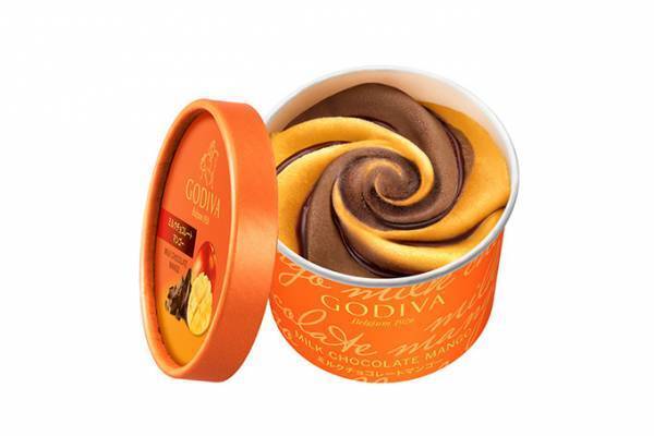 ゴディバのカップアイス「ミルクチョコレートマンゴー」限定サイズで全国のセブン-イレブンにて発売