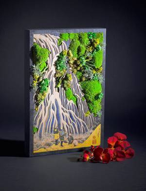 浮世絵×プリザーブドフラワー、葛飾北斎の「赤富士」「波」を表現 - ベル・フルールより