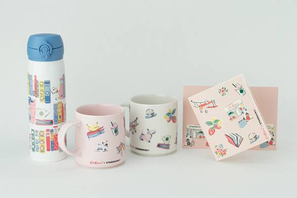 スタバ×キャス キッドソン、コラボステンレスボトルやマグカップを日本限定で発売