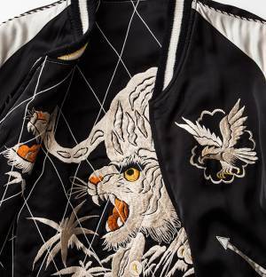 テーラー東洋×サスクワァッチファブリックスのコラボスカジャン、新宿・ビームスジャパンで限定販売