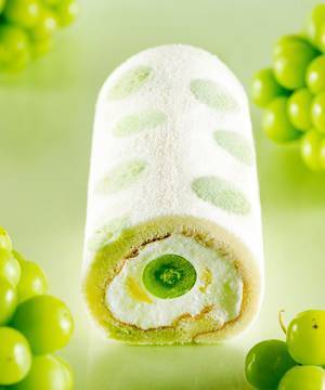 「堂島ロール」秋の新作、マスカット＆マロンづくしのロールケーキ - ドット柄をあしらって