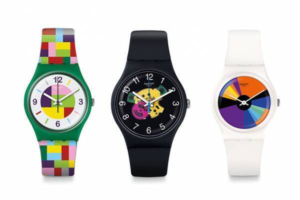 スウォッチの新作時計、銀世界を彷彿させるオールホワイト＆現代アート風の色彩豊かなウォッチ