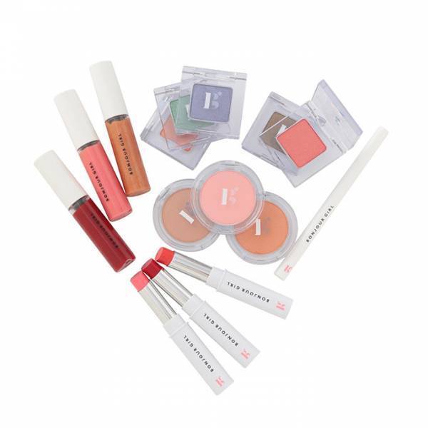 ボンジュールガールのコスメラインが誕生、ラメ入りリップグロスや鮮やかなアイライナー＆アイシャドウなど