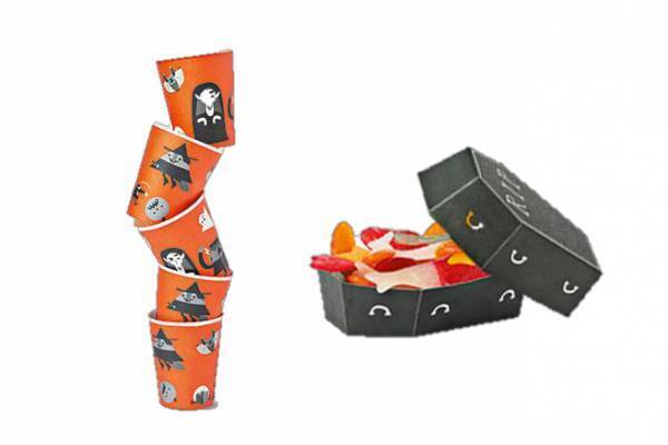 フライング タイガーのハロウィングッズ、ドラキュラ棺のトレイやパンプキン型ランタンなど