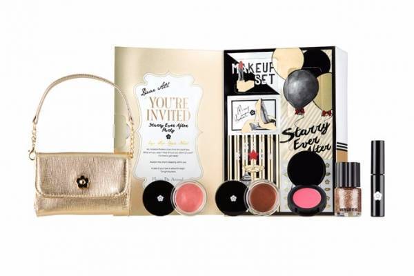 マリークヮント、冬のメークアップセット - 輝くグリッターのアイシャドウやネイルなど6種詰め合わせ