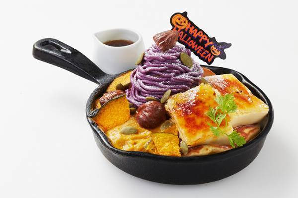 パンケーキ専門店「バター」のハロウィンメニュー、かぼちゃ＆栗づくしのパンケーキ＆ブラックレモネード