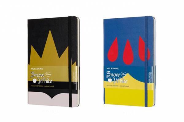 モレスキンから「白雪姫」のノート、毒りんごや白雪姫のドレス＆リボンをモチーフに