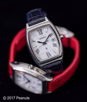 スヌーピー×セイコー ルキア、限定ウオッチが心斎橋に - 10種のスヌーピーが顔を出す1本