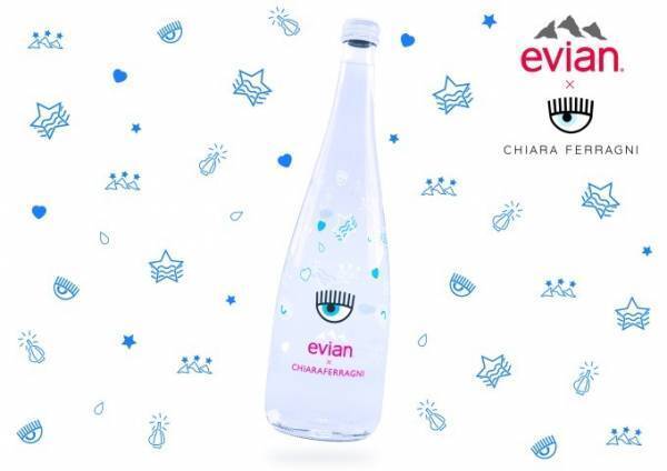 伊ブロガー キアラ・フェラーニ×ミネラルウォーター エビアン、限定デザインボトル発売