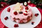 Q-pot CAFE.から苺づくしのクリスマスケーキ、苺のサンタ＆ジンジャーマンをあしらって