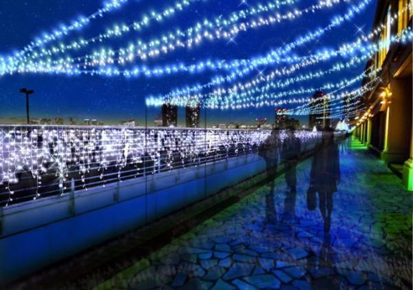 アクアシティお台場のクリスマス - 雪の結晶が踊るスケートリンクや、夜景と楽しむイルミネーション