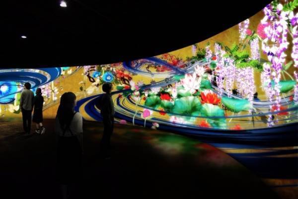 「視線で花咲くアート展」AI(人工知能)×アートの体験型イベント、来場者の視線の動きで生まれ育つ花々
