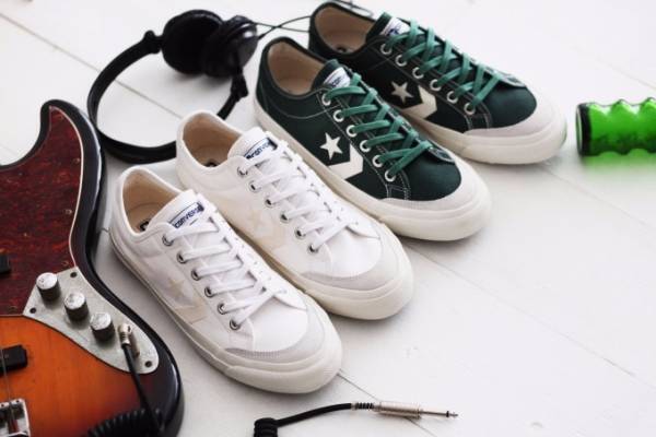 コンバース新作スニーカー「コートキャンバス」フロッキー加工やスエードを用いたクラシックな一足