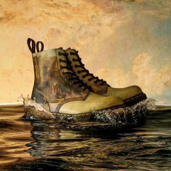 ドクターマーチン×テート・ブリテン、“光の画家”ターナーによる風景画が8ホールブーツに