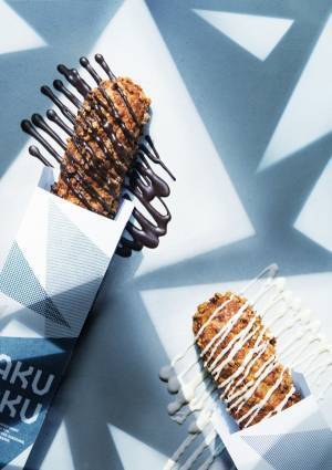 「クロッカンシュー ザクザク」バレンタイン＆ホワイトデー限定シュークリーム、ビターチョコをかけて