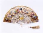 神戸ファッション美術館「ヨーロッパの扇」開催、中世ヨーロッパの雅宴画が描かれた扇など