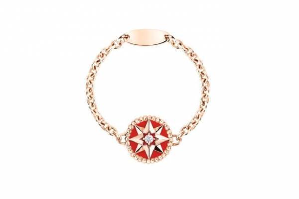 ディオールからジュエリー「ローズ デ ヴァン」新作、薔薇のように赤いリングやネックレスなど