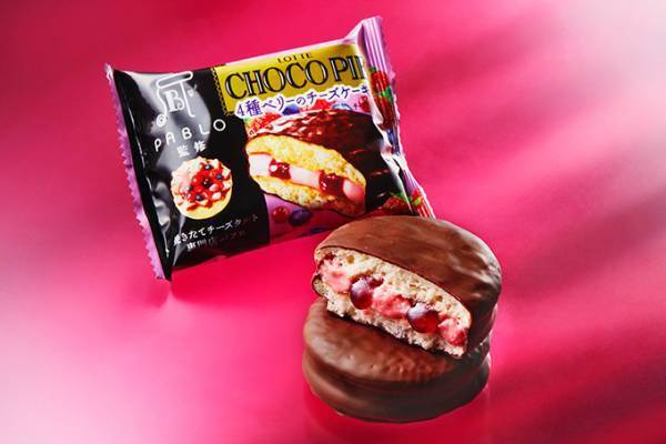 パブロ×ロッテ チョコパイのコラボ新作「4種ベリーのチーズケーキ」ベリーの香り＆濃厚チョコ