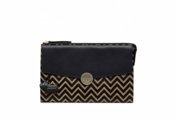 ラドリー ロンドン新作バッグ、ギザギザした"シェブロン柄"にスコティッシュテリアのチャーム付き