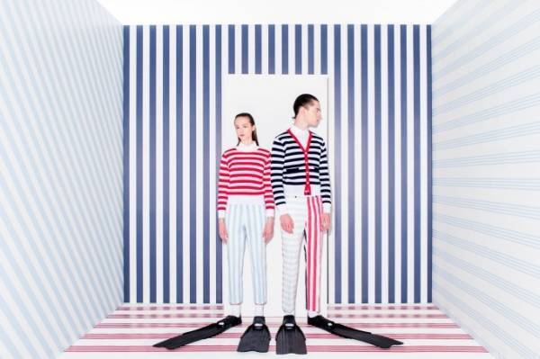 コエ×トム ブラウン第4弾、「サマービーチ」がテーマのレトロストライプ柄ジャケットやスカート