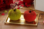 りんごを象ったケーキ「原宿りんご」バレンタイン限定のビターチョコ入りに、原宿エニウェアドアで