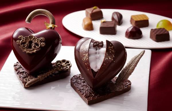 “南京錠”モチーフのハート型ショコラ、ロイヤルパークホテルのバレンタイン - アフタヌーンティーも