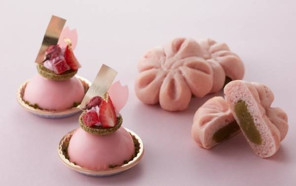 グランドニッコー東京 台場の“桜スイーツ”、桜ゼリー×あずきムースのドーム型ケーキ＆桜型あんぱん