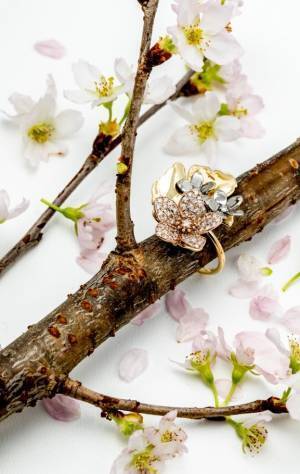 ナチュア & ニコライ バーグマン新作ジュエリー「チェリー ブロッサム」桜のリングやネックレス