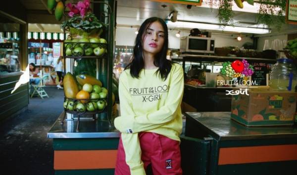 X-girlがフルーツオブザルームとコラボ、ヴィヴィッドカラーのTシャツやスウェット