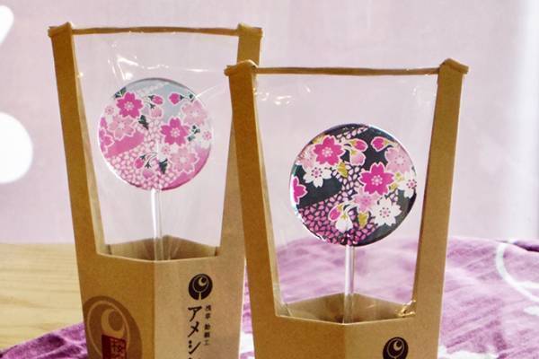 東京ソラマチの桜スイーツ、夜桜柄の飴細工＆さくら模様の塩マカロンなど