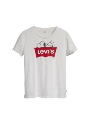 リーバイス×ピーナッツコラボ、スヌーピー&ロゴプリントのシンプルなTシャツやトートバッグ