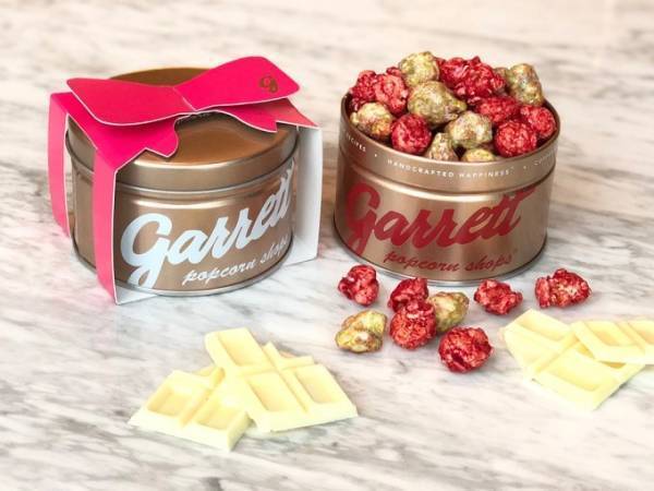 ギャレット ポップコーンからホワイトデー限定「ホワイトチョコ ラズベリー」選べるギフト缶