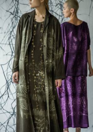 HaaT 18年3月の新作、絞り染めのワンピースやロングジャケットで"ガーデン"を表現