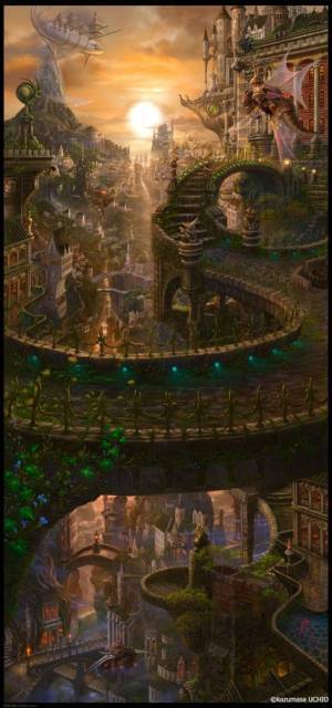 ファイナルファンタジーの世界を描く「内尾和正の世界展II」横浜で開催、3m越えの超巨大アートも