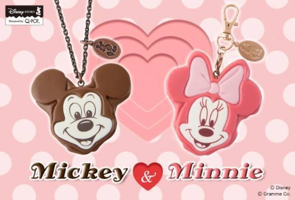 Q-pot.よりディズニー “ミニーマウス”型ストロベリーケーキのチャームやネックレス