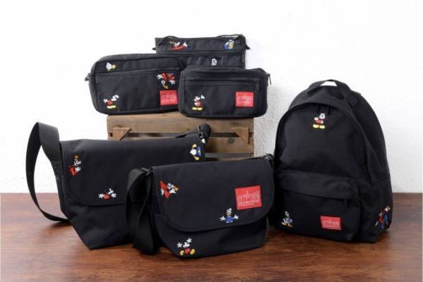 マンハッタン ポーテージの新作バッグ、ミッキーやドナルドをカラフルな刺繍で表現