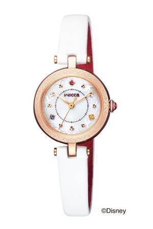 シチズンのウィッカから『白雪姫』モデルの限定時計、文字板に"小人が採掘した宝石"イメージの装飾