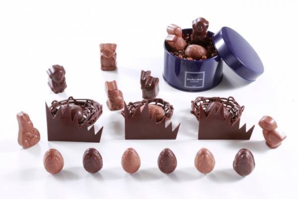 ジャン=ポール・エヴァンのイースター、卵型のボンボンショコラやエッグハントをする動物たち