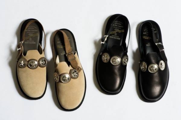 フット ザ コーチャーの新作シューズ - 輝く"星モチーフ"の飾りボタンをセットして