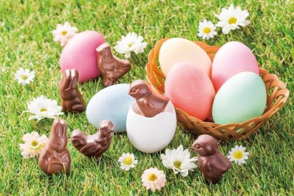 アンリ・ルルーのイースター、うさぎ・にわとり型チョコ&たまごパッケージ入りキャラメル
