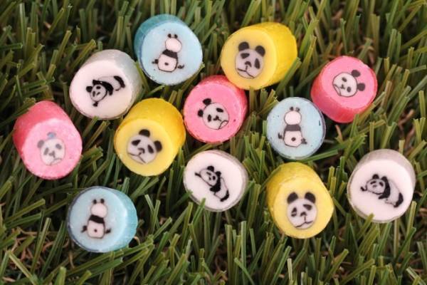 「パパブブレ」“パンダづくし”の癒しキャンディ - 後ろ向いたり寝転んだり愛らしい姿を描く